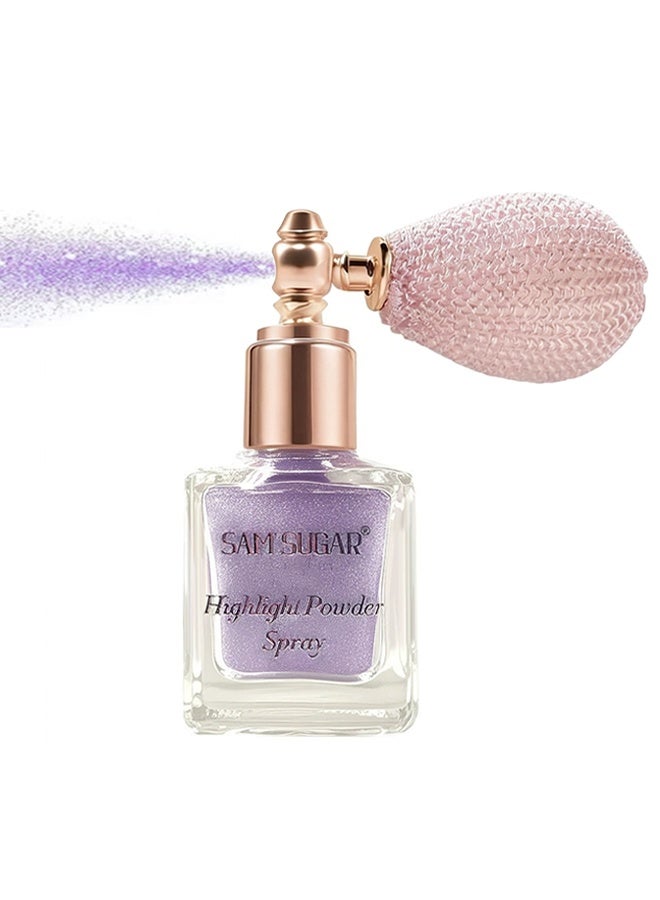 SAM SUGAR Highlight Powder Spray-Body Glitter Spray, Loose Laser Body Shimmer Powder Holographic Hair Spray Glitter Sparkle Highlighter Makeup Festival Rave Accessories for Clothes Hair Face Nail Art #05 - Image 1